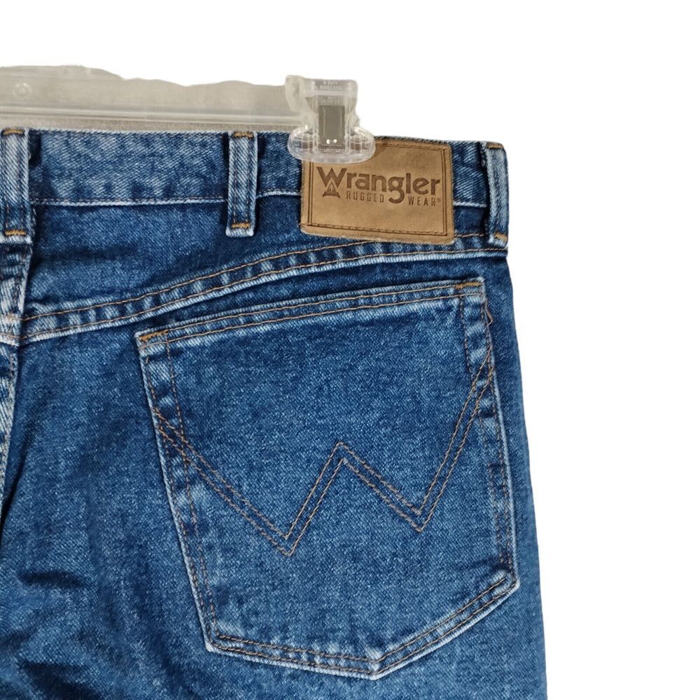 Wrangler‎ Rugged Wear Jeans Men's 38x36 Actual (36x35) Dark Wash Denim Cotton #1 - Picture 8 of 8
